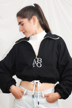 CHAQUETA MUJER DEPORTIVA CORTA ESTELA NEGRO