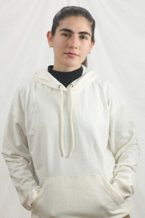 HOODIE MUJER KIM MARFIL