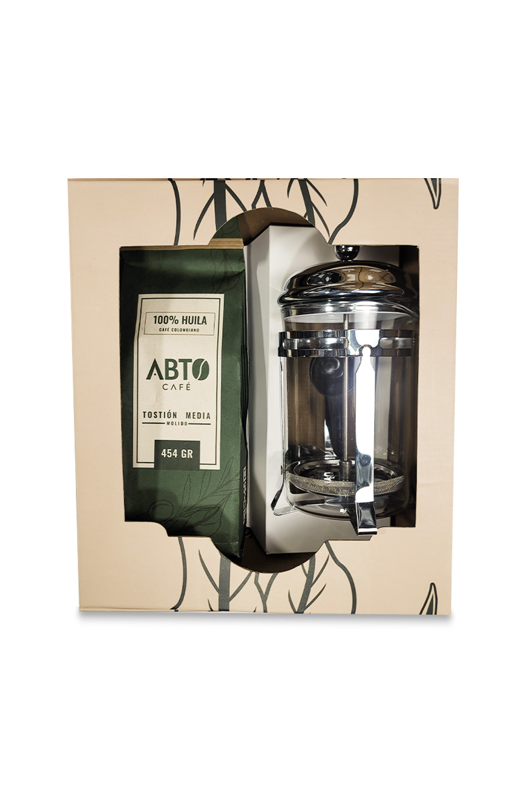 ABETO CAFÉ 454 G + PRENSA ACERO DE 850 ML - Imagen 2