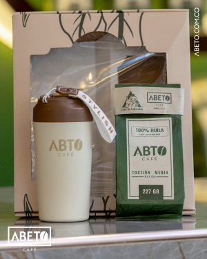ABETO CAFÉ 227 G+ TERMO ACERO