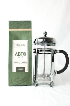 ABETO CAFÉ 454 G +  PRENSA  ACERO DE 850 ML