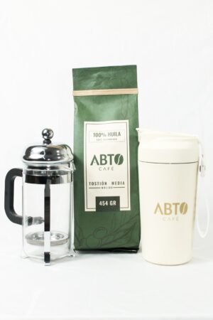 ABETO CAFÉ 454 G +TERMO ACERO + PRENSA ACERO DE 350 ML